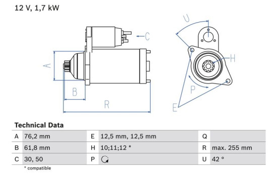 Startmotor 2026 Bosch
