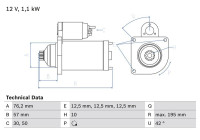 Startmotor 2033 Bosch