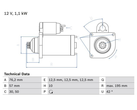 Startmotor 2033 Bosch