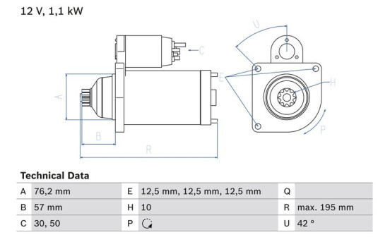 Startmotor 2033 Bosch, bild 2