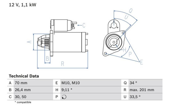 Startmotor 2035 Bosch