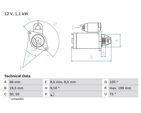 Startmotor 2087 Bosch, bild 3