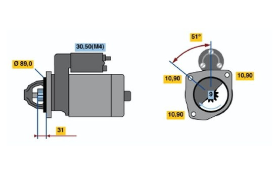 Startmotor 2100 Bosch, bild 2
