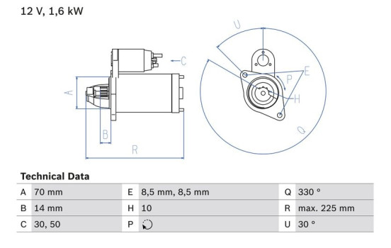 Startmotor 2126 Bosch