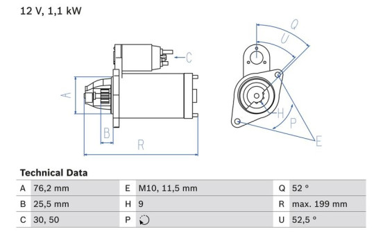 Startmotor 2150 Bosch