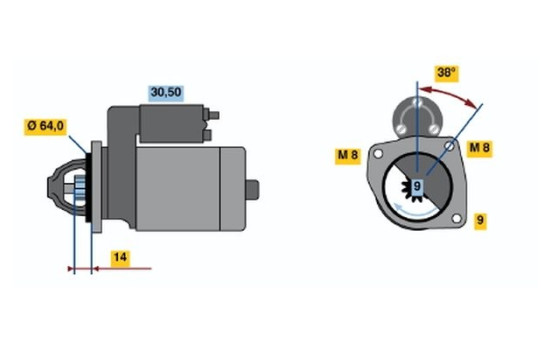 Startmotor 2159 Bosch, bild 2