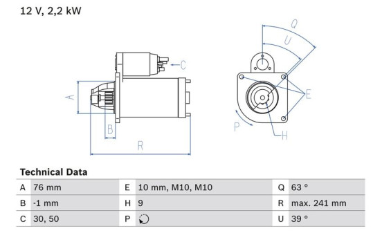 Startmotor 2162 Bosch