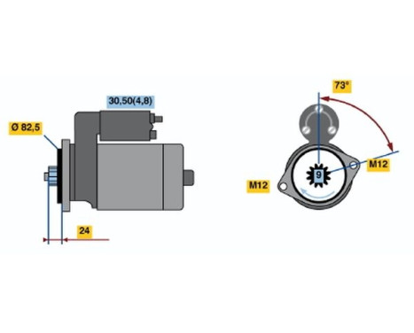 Startmotor 2163 Bosch, bild 2