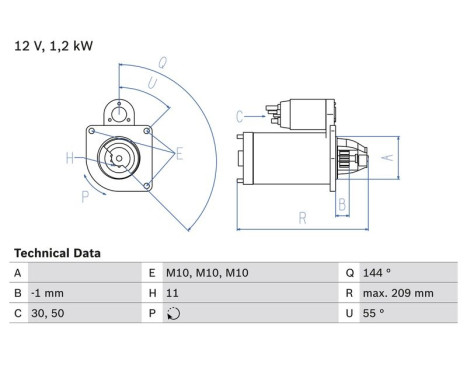 Startmotor 2167 Bosch