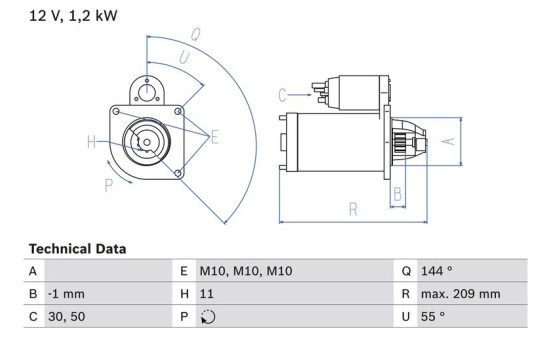 Startmotor 2167 Bosch