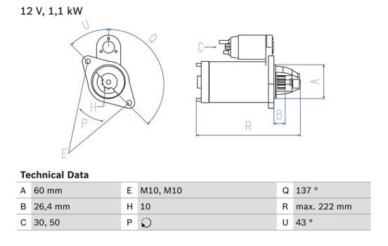Startmotor 2180 Bosch