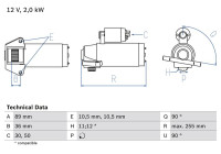 Startmotor 2181 Bosch