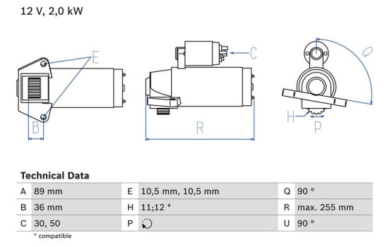 Startmotor 2181 Bosch