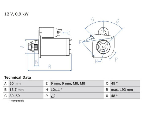Startmotor 2197 Bosch