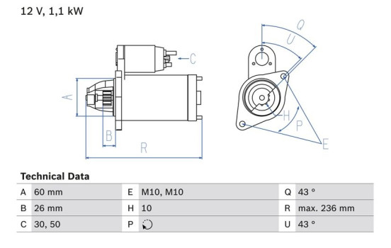 Startmotor 2228 Bosch
