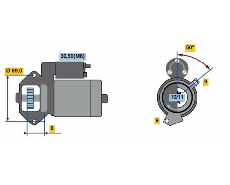 Startmotor 2267 Bosch, bild 2