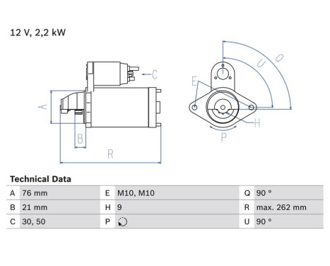 Startmotor 2271 Bosch