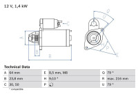Startmotor 2273 Bosch