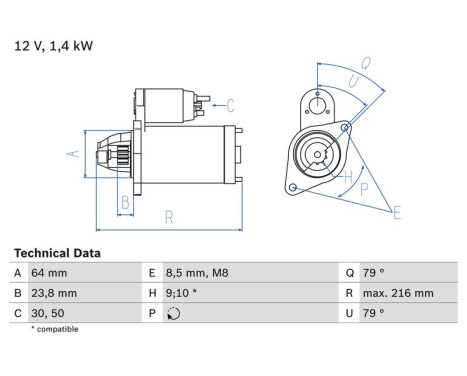 Startmotor 2273 Bosch