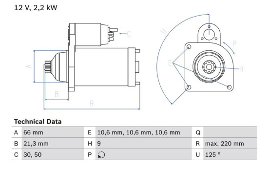 Startmotor 2276 Bosch