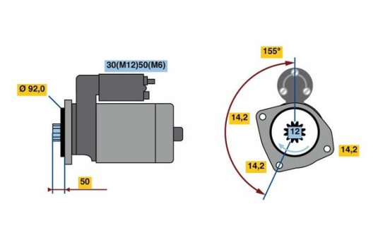 Startmotor 2298 Bosch