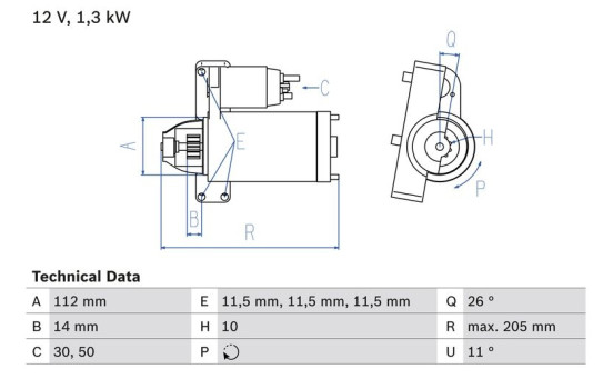 Startmotor 2348 Bosch