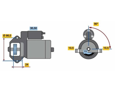Startmotor 2361 Bosch, bild 2