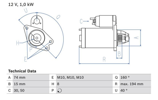 Startmotor 2392 Bosch