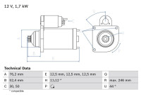 Startmotor 2410 Bosch