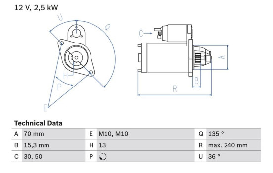 Startmotor 2459 Bosch