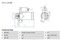 Startmotor 2498 Bosch