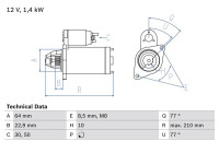 Startmotor 2508 Bosch