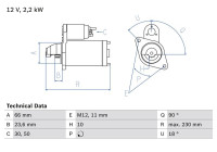 Startmotor 2540 Bosch