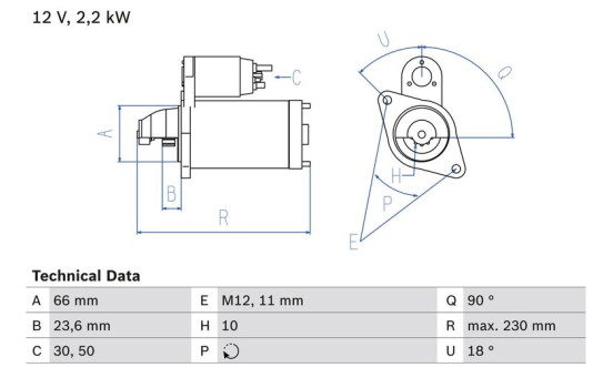 Startmotor 2540 Bosch