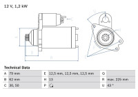 Startmotor 2587 Bosch