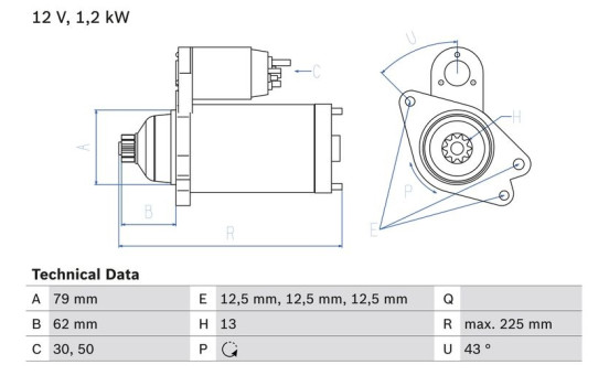 Startmotor 2587 Bosch