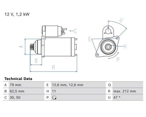 Startmotor 2600 Bosch