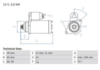 Startmotor 2616 Bosch