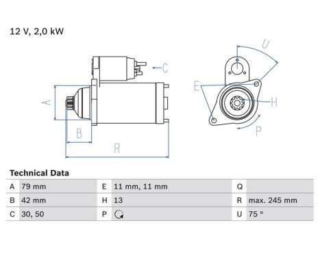 Startmotor 2616 Bosch