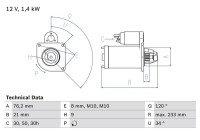 Startmotor 2622 Bosch