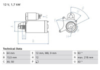 Startmotor 2628 Bosch