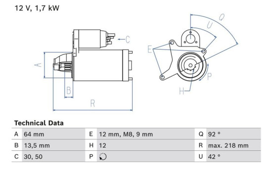 Startmotor 2628 Bosch