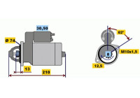 Startmotor Chrysler/Dodge 1,1 kw DW(R)12V1,1KW Bosch