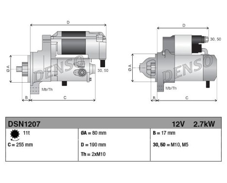 Startmotor DSN1207 Denso