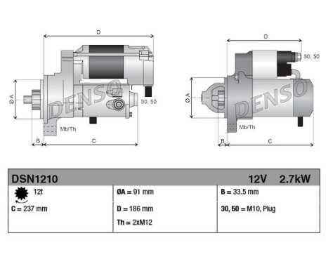 Startmotor DSN1210 Denso