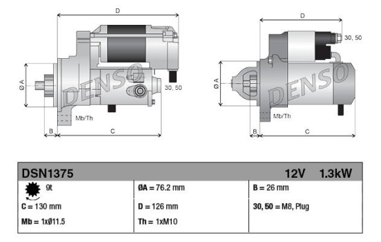 Startmotor DSN1375 Denso