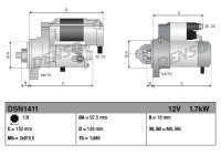 Startmotor DSN1411 Denso