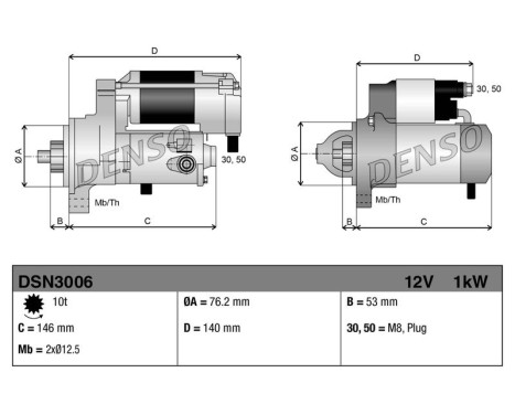 Startmotor DSN3006 Denso