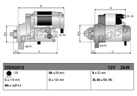 Startmotor DSN3012 Denso