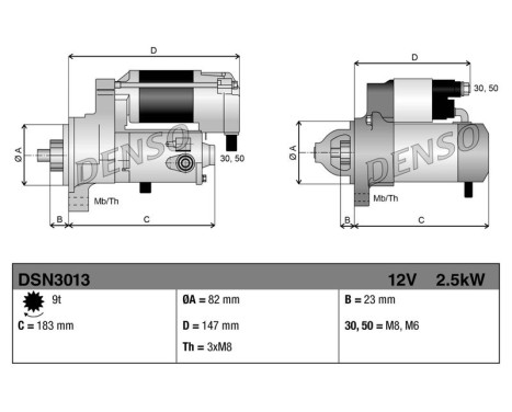 Startmotor DSN3013 Denso